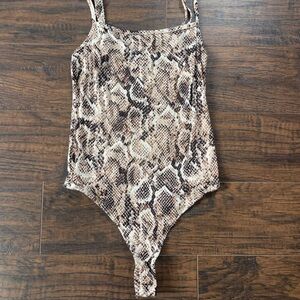 Cami Snakeskin Printed Bodysuit